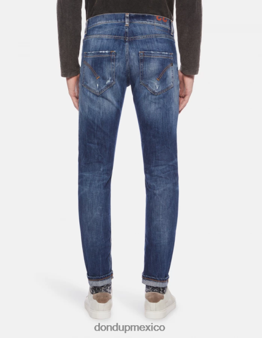 azul DONDUP hombres Vaqueros mius slim fit de 32 pulgadas en denim elástico vestir D0VXD624