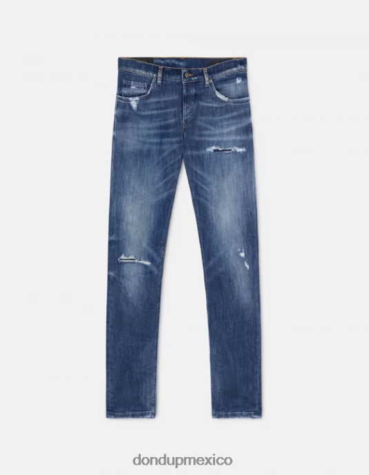 azul DONDUP hombres Vaqueros mius slim fit de 32 pulgadas en denim elástico vestir D0VXD624