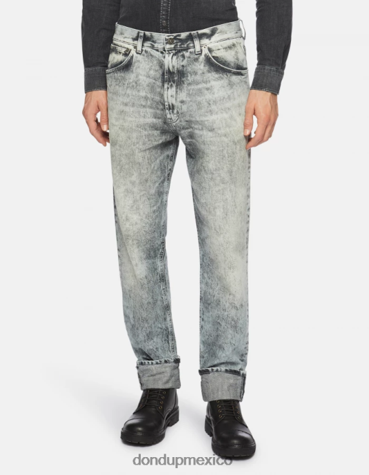 azul DONDUP hombres Vaqueros paco holgados de 34 pulgadas en denim rígido vestir D0VXD603