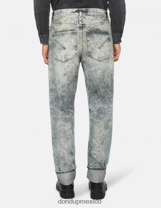 azul DONDUP hombres Vaqueros paco holgados de 34 pulgadas en denim rígido vestir D0VXD603