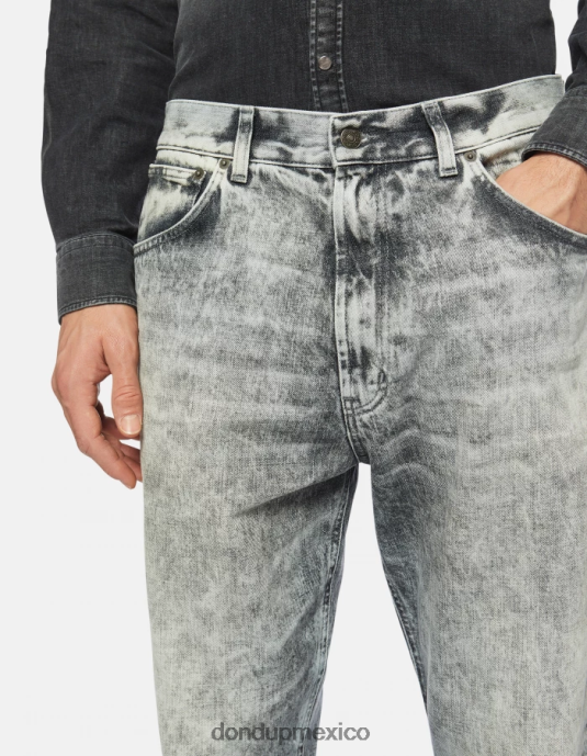 azul DONDUP hombres Vaqueros paco holgados de 34 pulgadas en denim rígido vestir D0VXD603