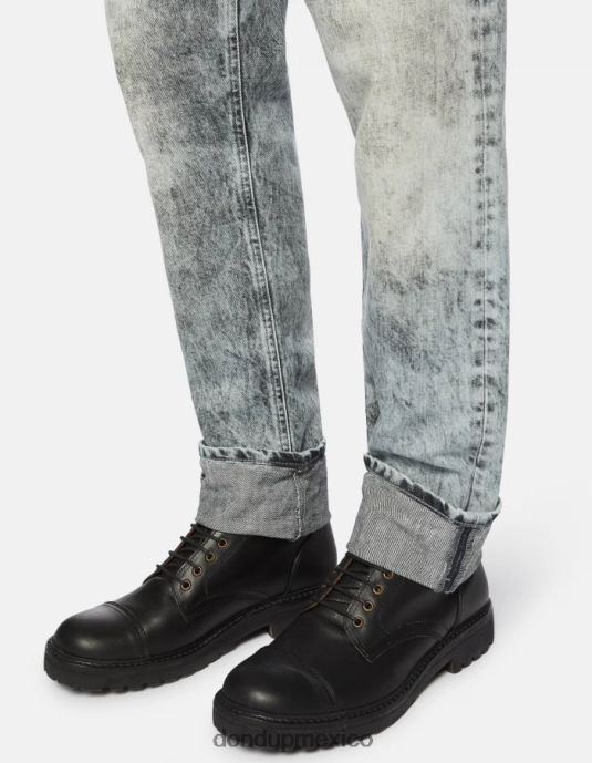 azul DONDUP hombres Vaqueros paco holgados de 34 pulgadas en denim rígido vestir D0VXD603