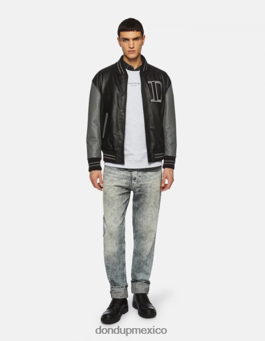 azul DONDUP hombres Vaqueros paco holgados de 34 pulgadas en denim rígido vestir D0VXD603