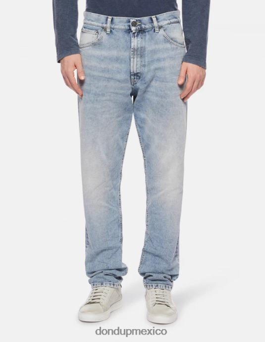azul DONDUP hombres Vaqueros paco holgados de 34 pulgadas en denim rígido vestir D0VXD611