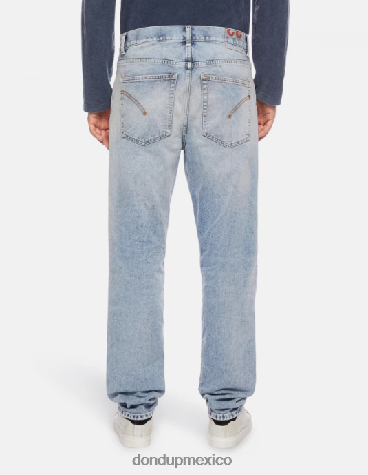 azul DONDUP hombres Vaqueros paco holgados de 34 pulgadas en denim rígido vestir D0VXD611