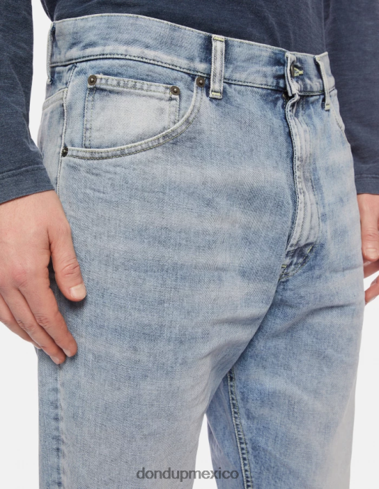 azul DONDUP hombres Vaqueros paco holgados de 34 pulgadas en denim rígido vestir D0VXD611