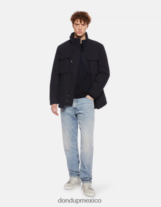 azul DONDUP hombres Vaqueros paco holgados de 34 pulgadas en denim rígido vestir D0VXD611