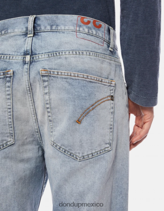 azul DONDUP hombres Vaqueros paco holgados de 34 pulgadas en denim rígido vestir D0VXD611