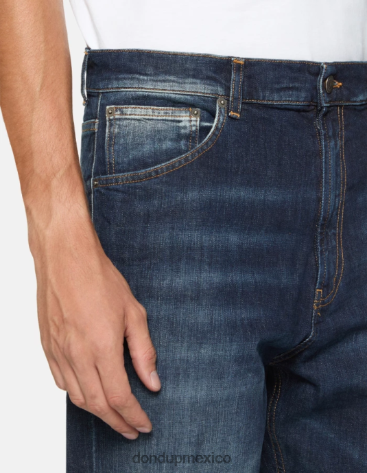 azul DONDUP hombres Vaqueros paco holgados en denim elástico vestir D0VXD571