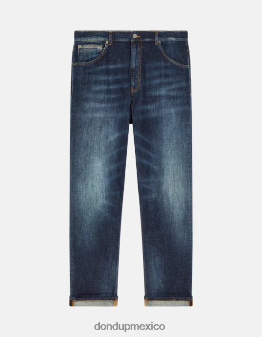 azul DONDUP hombres Vaqueros paco holgados en denim elástico vestir D0VXD571
