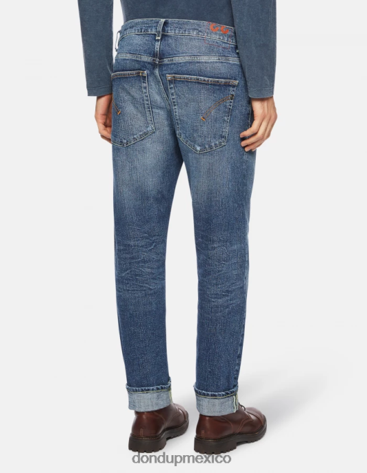 azul DONDUP hombres Vaqueros paco holgados en denim elástico vestir D0VXD618