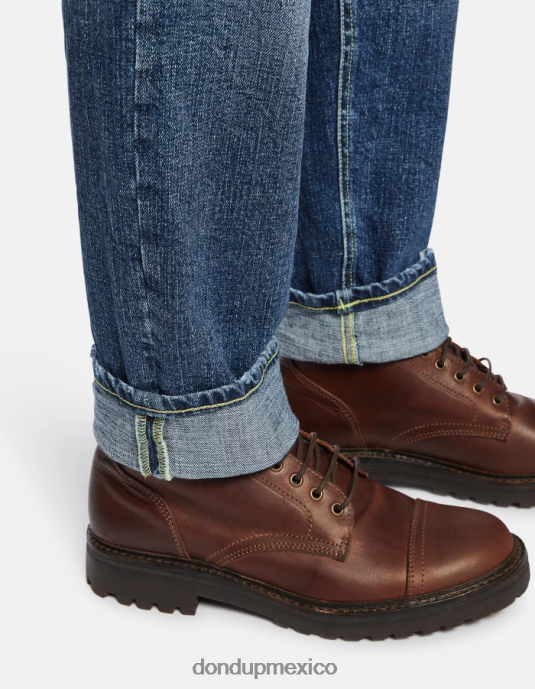 azul DONDUP hombres Vaqueros paco holgados en denim elástico vestir D0VXD618