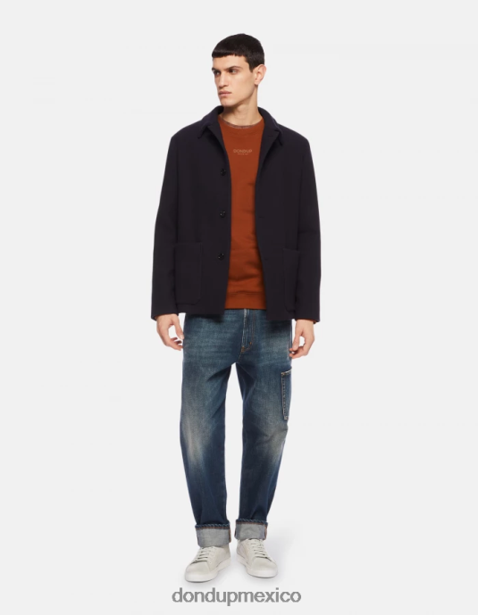 azul DONDUP hombres Vaqueros paco holgados en denim rígido vestir D0VXD559
