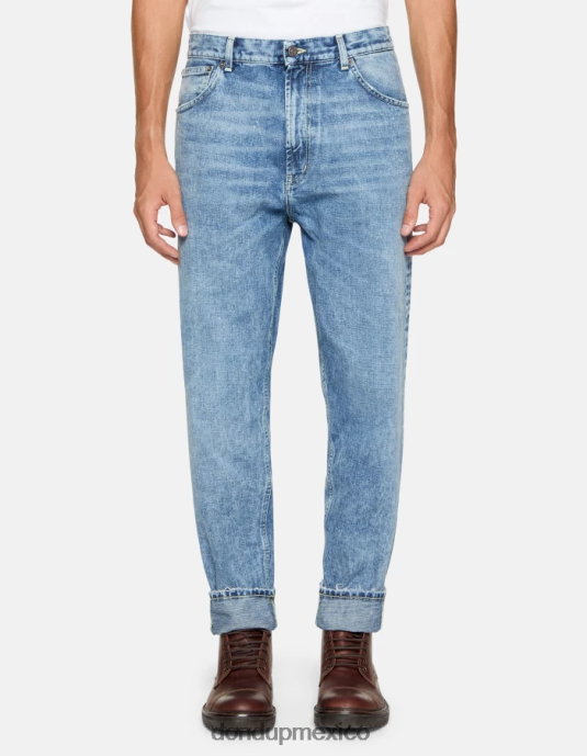 azul DONDUP hombres Vaqueros paco holgados en denim rígido vestir D0VXD564