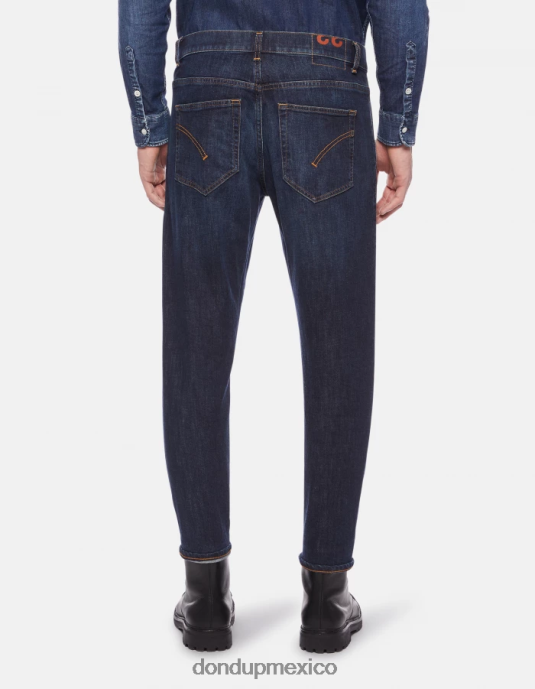 azul DONDUP hombres Vaqueros paul carrot fit en denim elástico vestir D0VXD655