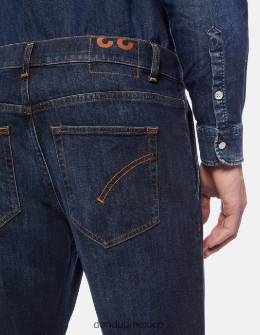 azul DONDUP hombres Vaqueros paul carrot fit en denim elástico vestir D0VXD655