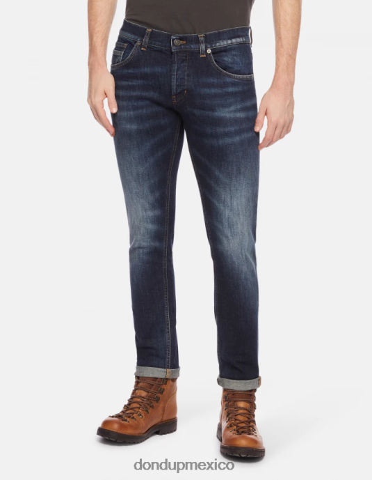 azul DONDUP hombres Vaqueros pitillo Ritchie en denim elástico vestir D0VXD662