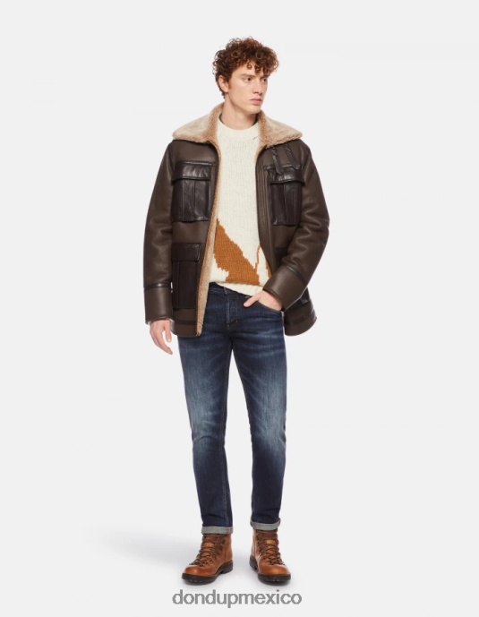 azul DONDUP hombres Vaqueros pitillo Ritchie en denim elástico vestir D0VXD662