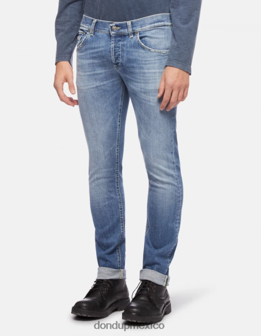 azul DONDUP hombres Vaqueros pitillo Ritchie en denim elástico vestir D0VXD668