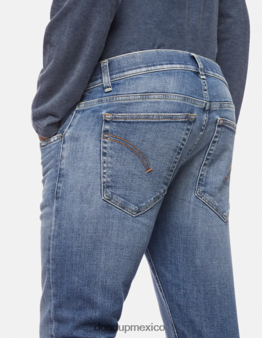 azul DONDUP hombres Vaqueros pitillo Ritchie en denim elástico vestir D0VXD668