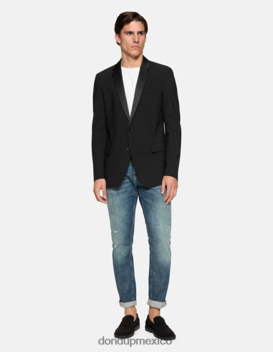 azul DONDUP hombres Vaqueros travis slim fit en denim con orillo rígido vestir D0VXD574