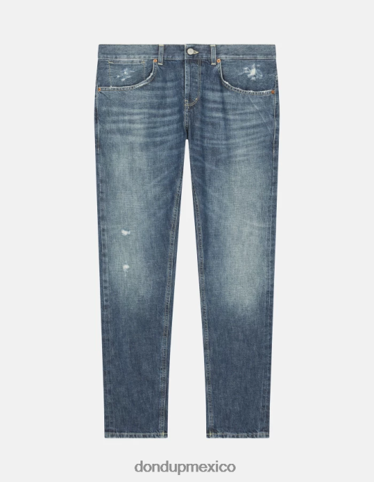 azul DONDUP hombres Vaqueros travis slim fit en denim con orillo rígido vestir D0VXD574