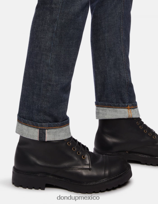 azul DONDUP hombres Vaqueros travis slim fit en denim con orillo rígido vestir D0VXD608