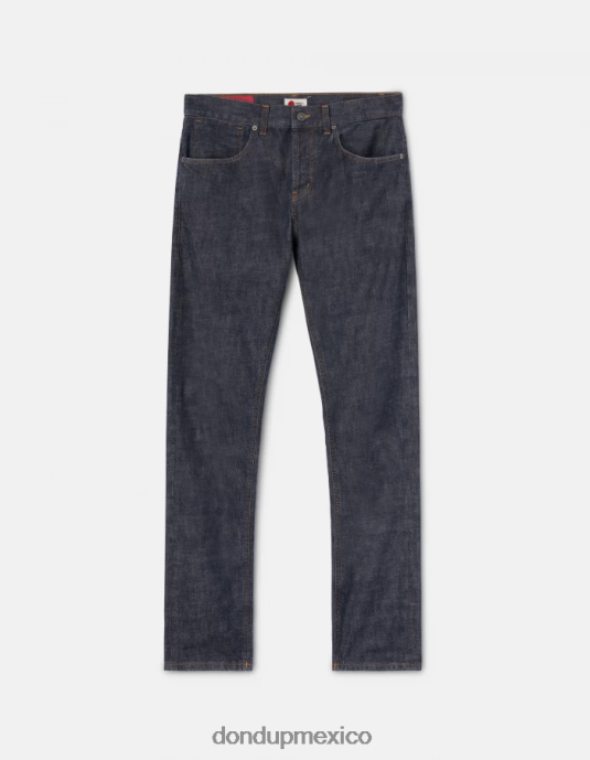 azul DONDUP hombres Vaqueros travis slim fit en denim con orillo rígido vestir D0VXD608