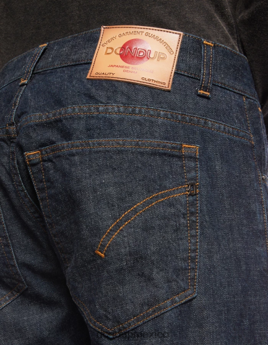 azul DONDUP hombres Vaqueros travis slim fit en denim con orillo rígido vestir D0VXD608