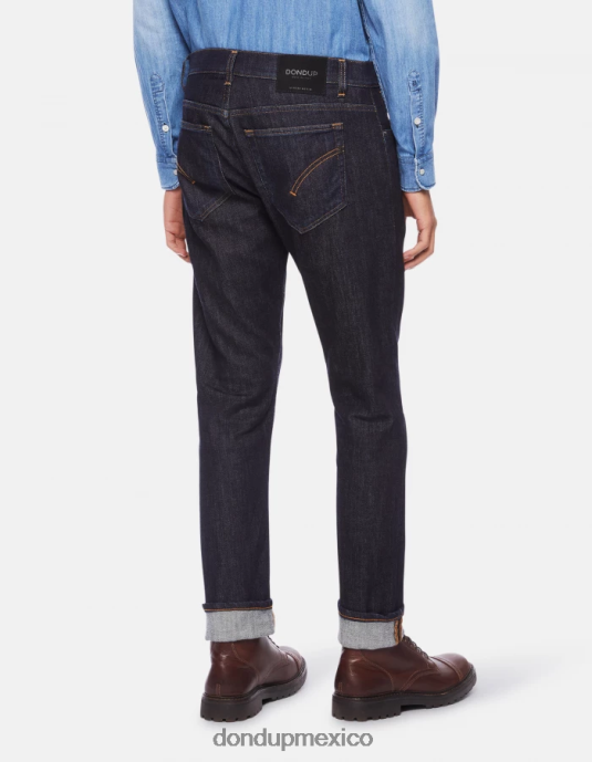 azul DONDUP hombres Vaqueros travis slim fit en denim de cachemir elástico vestir D0VXD604