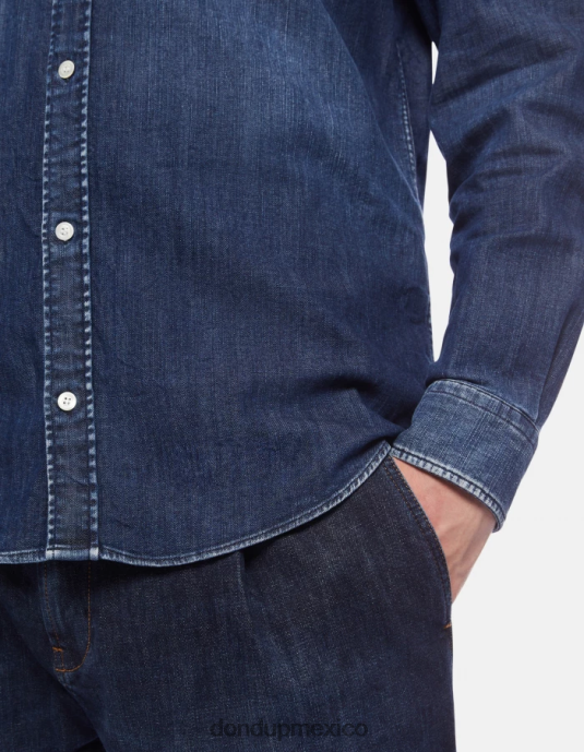 azul DONDUP hombres camisa vaquera regular fit vestir D0VXD856