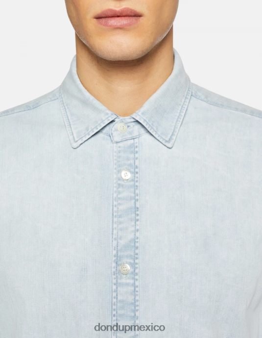 azul DONDUP hombres camisa vaquera regular fit vestir D0VXD862