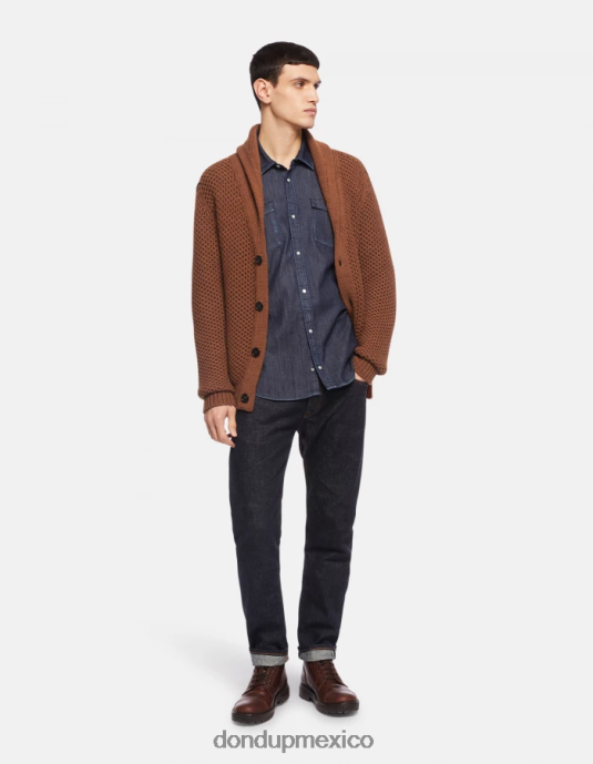 azul DONDUP hombres camisa vaquera slim estilo western vestir D0VXD858