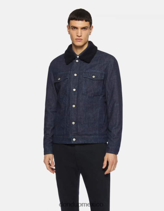 azul DONDUP hombres chaqueta vaquera ajustada vestir D0VXD909
