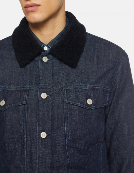 azul DONDUP hombres chaqueta vaquera ajustada vestir D0VXD909
