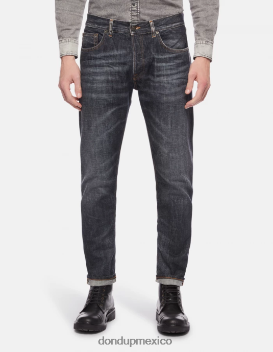 azul DONDUP hombres jeans Icon de corte regular y rígido en denim vestir D0VXD605