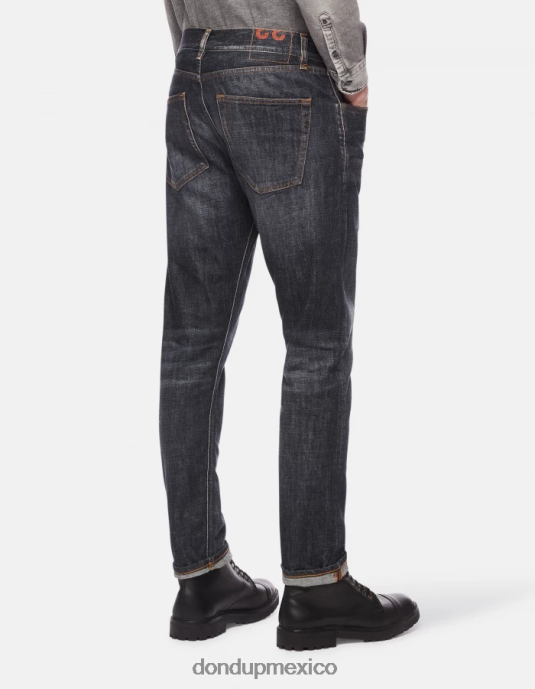 azul DONDUP hombres jeans Icon de corte regular y rígido en denim vestir D0VXD605