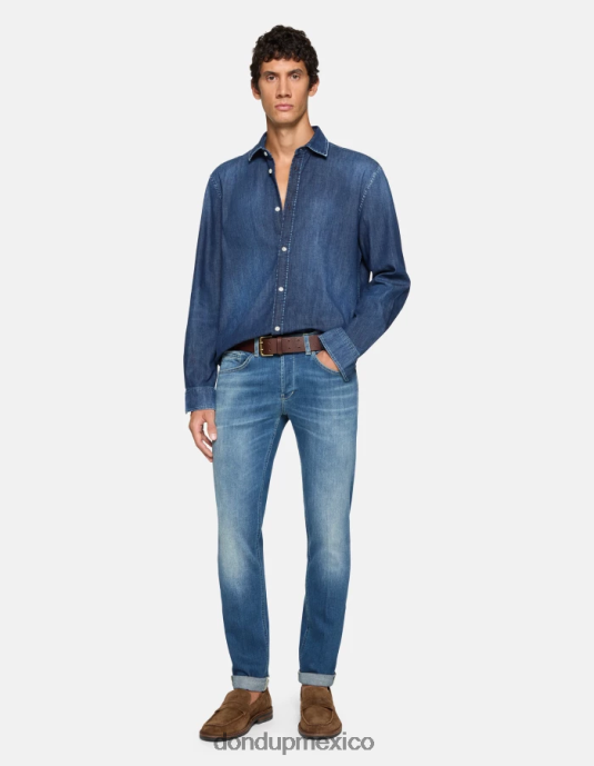 azul DONDUP hombres jeans ajustados george en denim elástico vestir D0VXD563