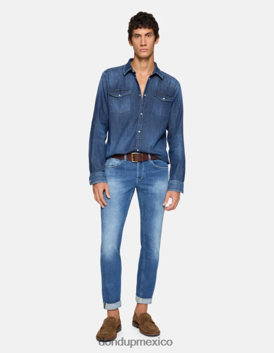 azul DONDUP hombres jeans ajustados george en denim elástico vestir D0VXD573
