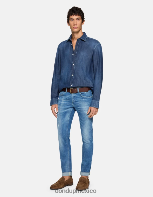 azul DONDUP hombres jeans ajustados george en denim elástico vestir D0VXD586