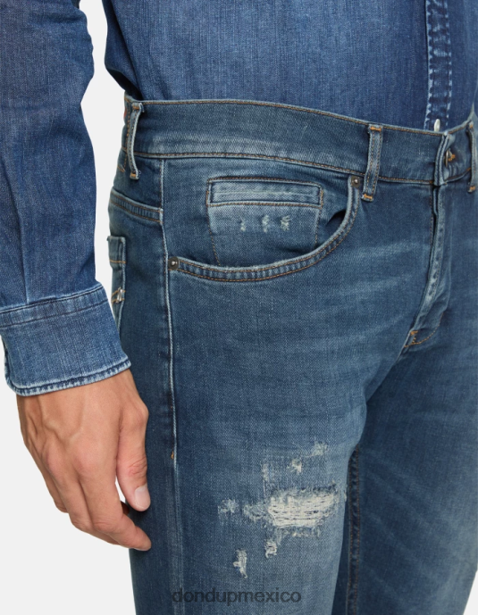 azul DONDUP hombres jeans ajustados george en denim elástico vestir D0VXD594