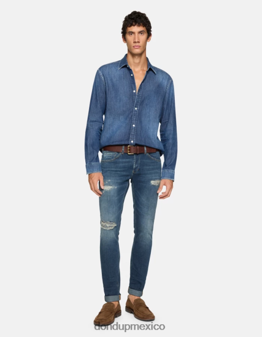azul DONDUP hombres jeans ajustados george en denim elástico vestir D0VXD594