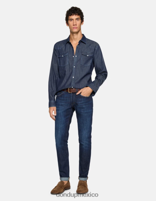 azul DONDUP hombres jeans ajustados george en denim elástico vestir D0VXD615