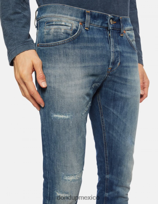 azul DONDUP hombres jeans ajustados george en denim elástico vestir D0VXD667