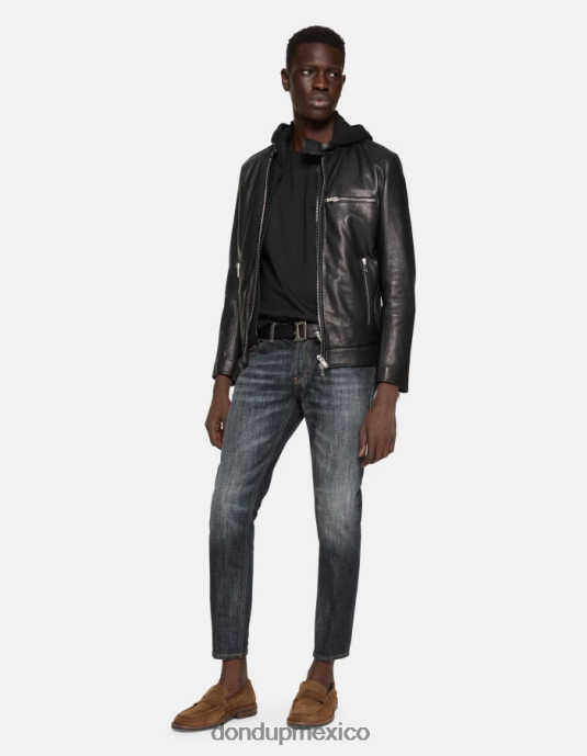 azul DONDUP hombres jeans mius de denim rígido y slim fit vestir D0VXD597
