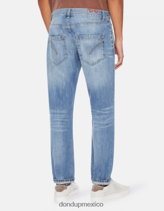 azul DONDUP hombres jeans mius de denim rígido y slim fit vestir D0VXD613