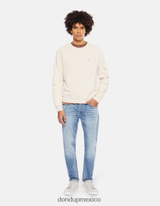 azul DONDUP hombres jeans mius de denim rígido y slim fit vestir D0VXD613