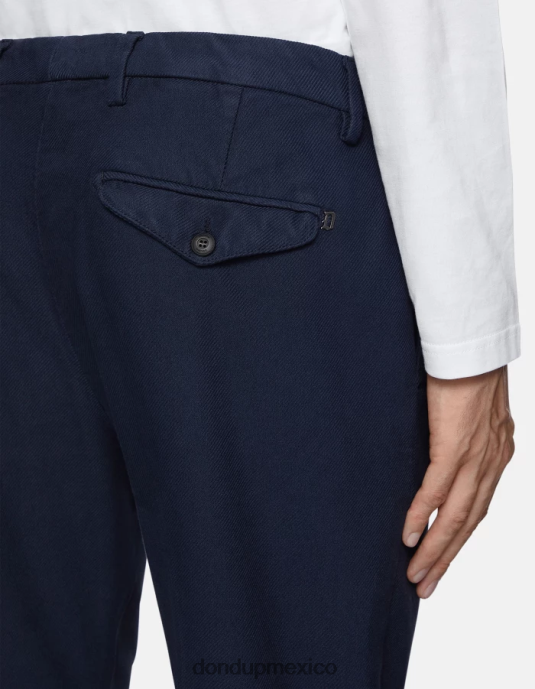azul DONDUP hombres pantalones joe carrot fit de algodón vestir D0VXD748