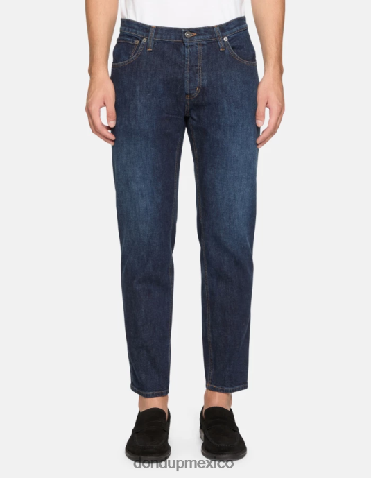 azul DONDUP hombres vaqueros Brighton de denim elástico con corte carrot vestir D0VXD566