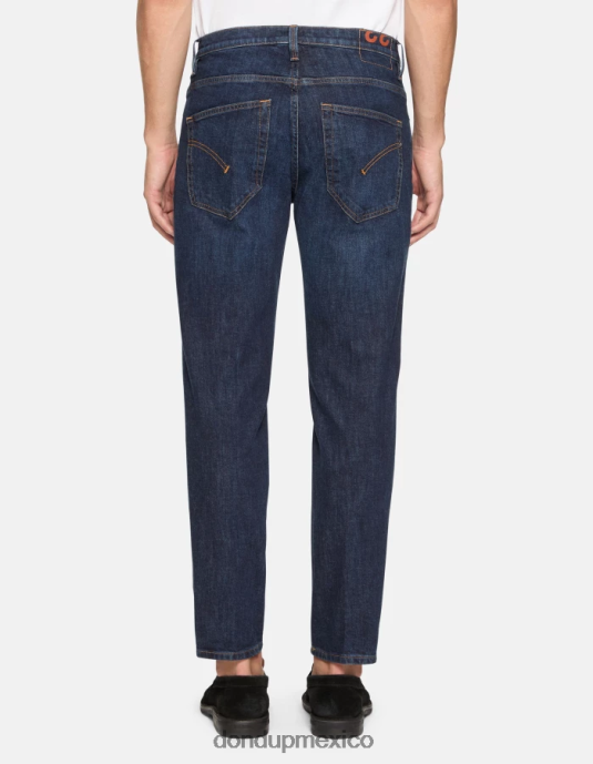 azul DONDUP hombres vaqueros Brighton de denim elástico con corte carrot vestir D0VXD566